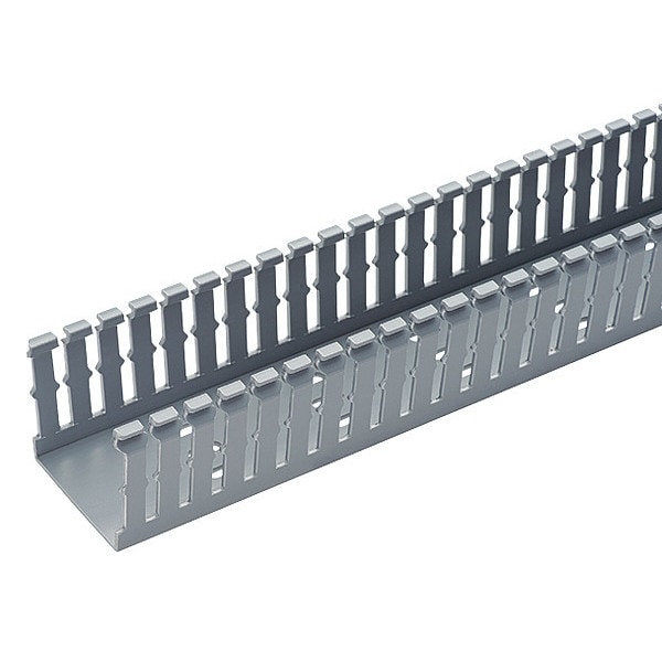 Base Wiring Duct, Type F, Narrow, Light Gray, 5" x 5" x 1' (6-Pack)