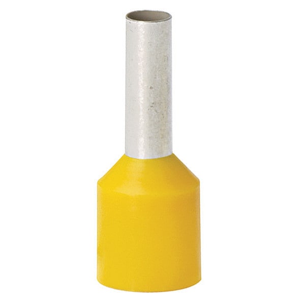 Ferrule, Ins, Shtct, 10Awg, 12mmpin, Yl, PK100