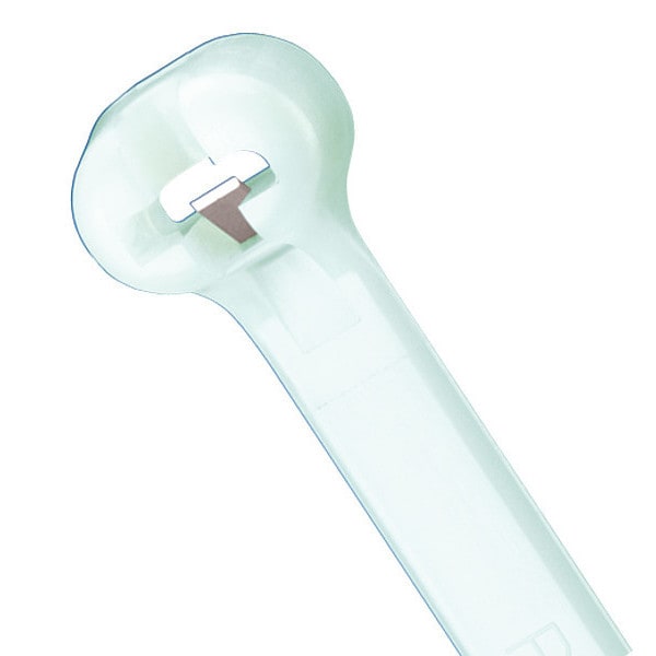Cable Tie, 4 in L, 0.90 in Max Bundle Dia., Natural, Nylon 6/6, 18 lb Strength, 1000 PK