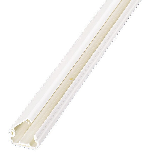 Cover Plate Raceway, LDPH Series, 1 Channel, 1 in W, 0.55 in H, 10 ft L, Off White