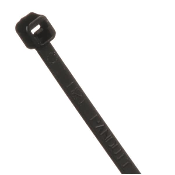 Cable Tie, 4 in L, 0.82 in Max Bundle Dia., Black, Nylon 6/6, 18 lb Strength, Heat Stabilized, 5000 PK
