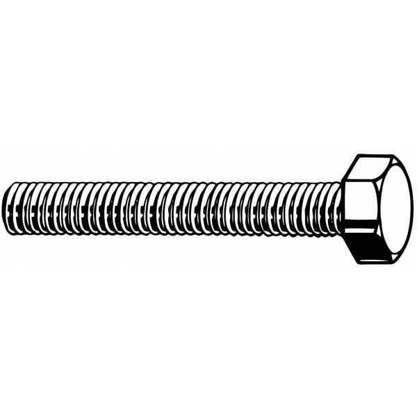 Class 8.8, M10-1.50 Hex Head Cap Screw, Zinc Yellow Steel, 70 mm L, 50 PK