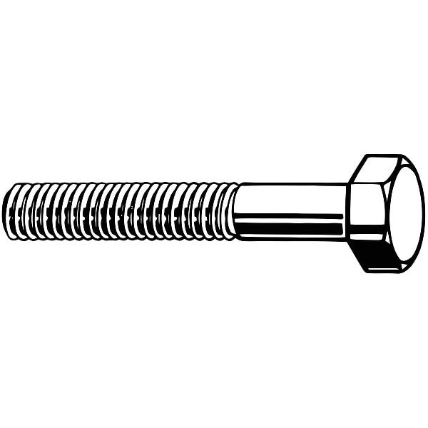 Grade 5, 5/16"-18 Hex Head Cap Screw, Zinc Plated Steel, 1-1/2 in L, 100 PK