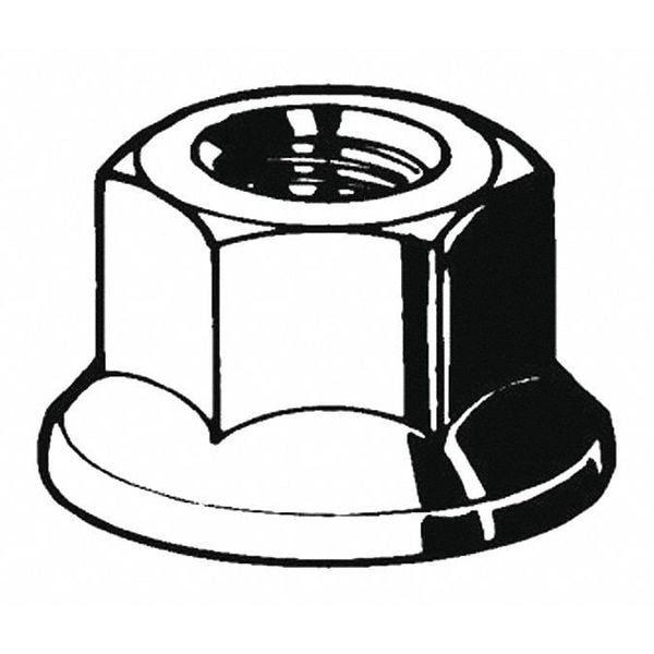 Lock Nut, M14-2.00, Steel, Class 8, Zinc Plated, 14 mm Ht, 50 PK
