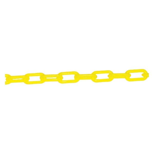 Plastic Chain, Yellow, 500 ft Length, Gloss