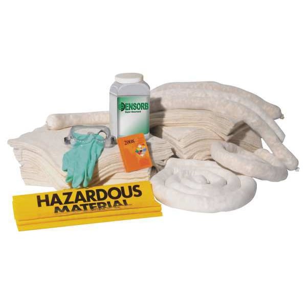 Tote Combo Refill, 95 gal Volume Absorbed per Kit, 95 gal Capacity, Chest, Brown, 213