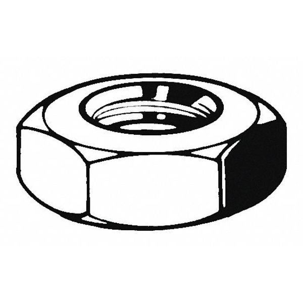 Heavy Hex Nut, 1/2"-13, 18-8 Stainless Steel, Not Graded, Plain, 19/64 in Ht, 25 PK