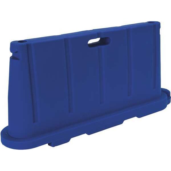 Stackable Poly Barricade, Virgin Polyethylene with UV Stabilizer, 36 Height, 76.5 Length, 37, Blue