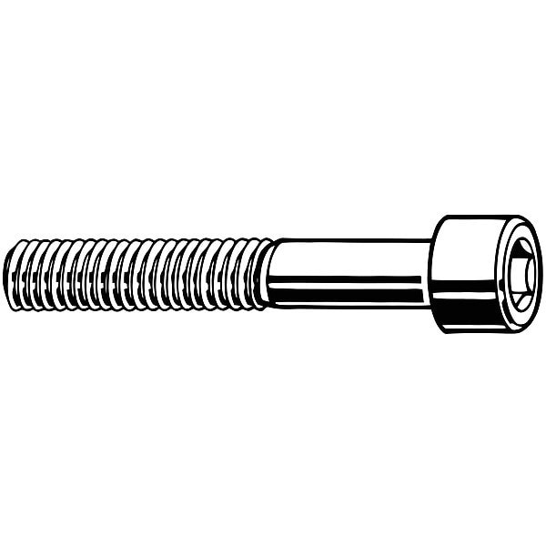 3/4"-16 Socket Head Cap Screw, Socket, Zinc Plated Steel, 4 in Length, 5 PK