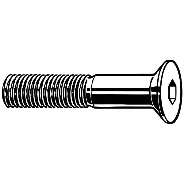 M8-1.25 Socket Head Cap Screw, Flat, Black Oxide Steel, 45 mm Length, 100 PK