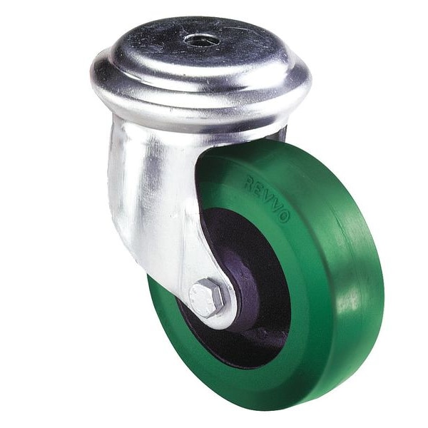 Kngpn Swivel Caster, Rubber, 4 in., 396 lb.