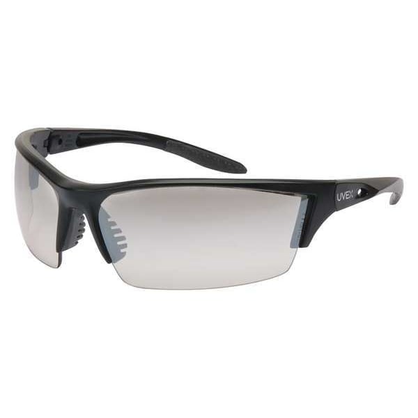 Instinct, Safety Glasses, Anti-Scratch, SCT-Reflect 50 Lens, Black Frame, Half-Frame