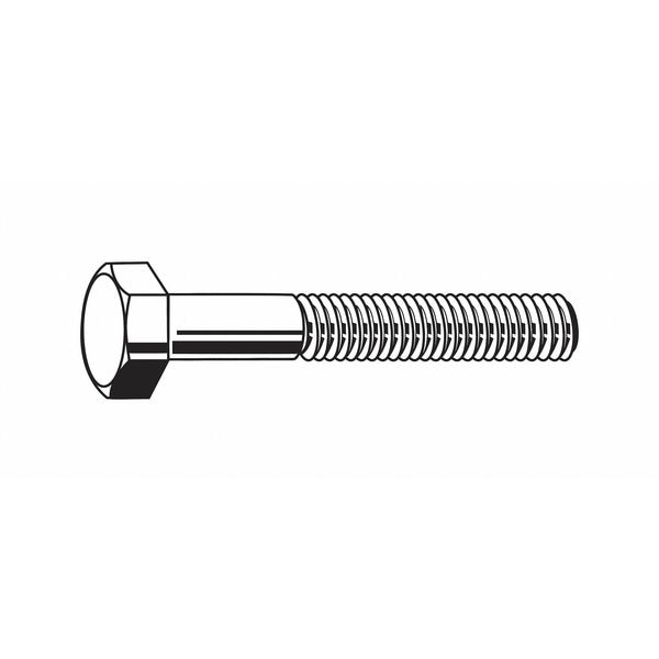 Grade 8, 9/16"-12 Hex Head Cap Screw, Zinc Yellow Steel, 4-1/2 in L, 5 PK