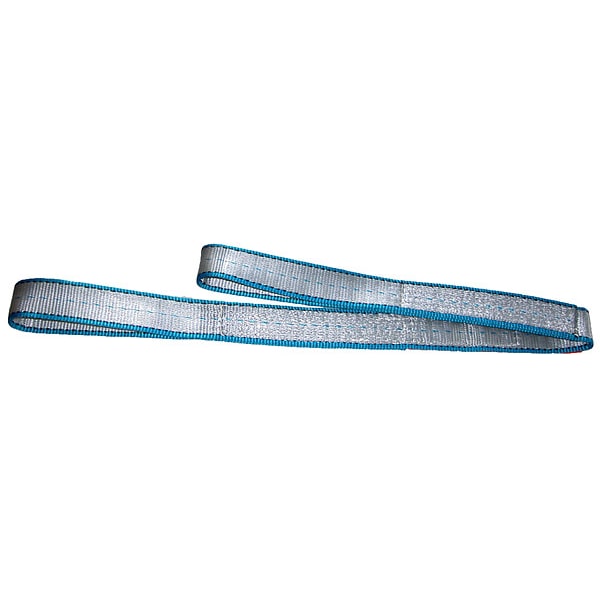 Web Sling, Type 3, 20 ft L, 2 in W, Polyester, Silver