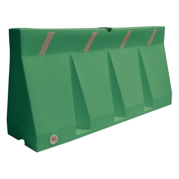 Polycade Traffic Barrier, Plastic, Diamond, 34 in Height, 73 3/4 in Length, 58 lb, Green