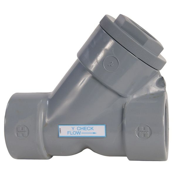 Y-Check Valve, 3", PVC/EPDM, Flanged