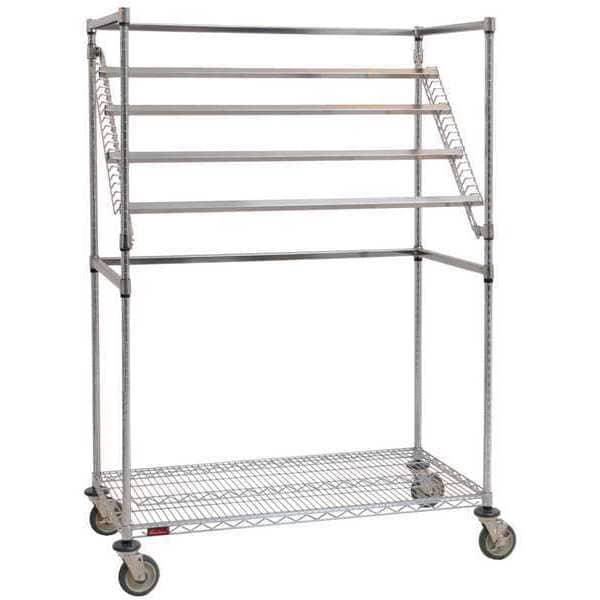 Sterile Wrap Cart, 48x68, Chrome, 1 Shelf
