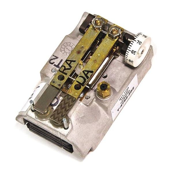Pneumatic Thermostat, Single Temperature, Heating and Cooling, 2 Pipe, Horizontal, 5/32 in Barb