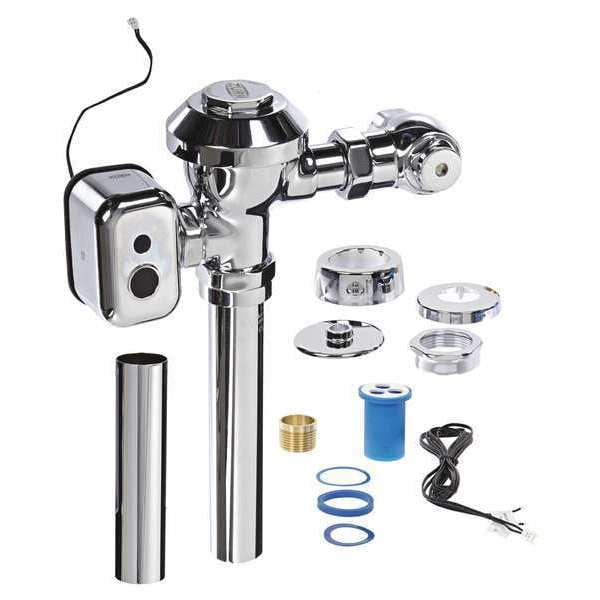 Toilet Automatic Flush Valve, 1.6 gpf gpf, Polished Chrome, 1 in IPS, 1 1/2 in Spud Coupling