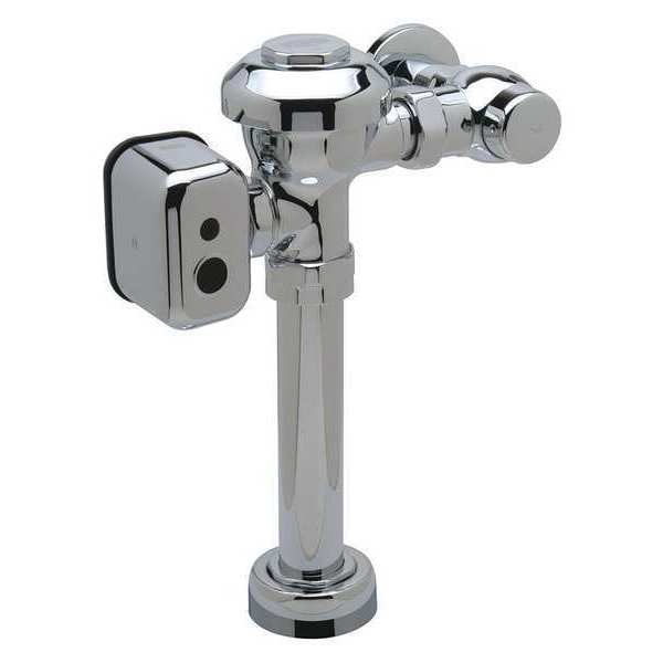 Toilet Automatic Flush Valve, 1.28 gpf gpf, Polished Chrome, 1 in IPS, 1 1/2 in Spud Coupling