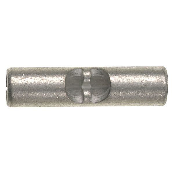 Butt Splice Wire Connector, 18 AWG Max, Copper, None Insulation, 2,000 V, 100 PK