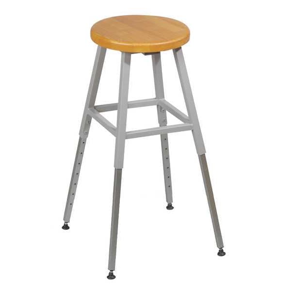 Round Stool, No Backrest, 18-1/2 to 29 in.