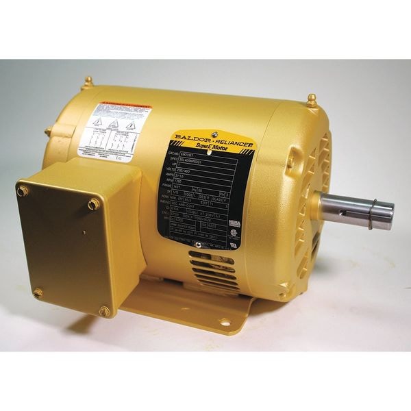 Three-Phase General Purpose Motor, 1 HP, 143T Frame, 208-230/460V AC Voltage, 1760 rpm Nameplate RPM