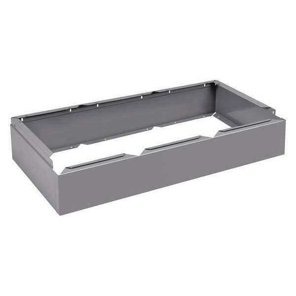 Assembled Locker Base, 12in.D, Medium Gray