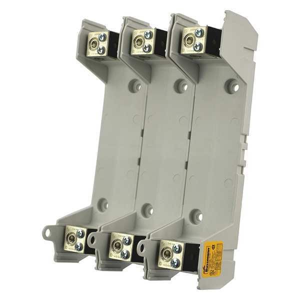 Open Fuse Block, R UL Class, 600V AC/DC Volt Rating, 3 Poles, Box Lug