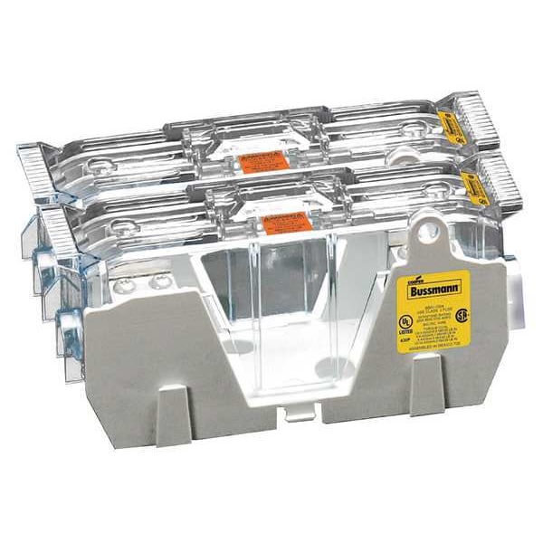 Open Fuse Block, J UL Class, 600V AC/DC Volt Rating, 2 Poles, Box Lug