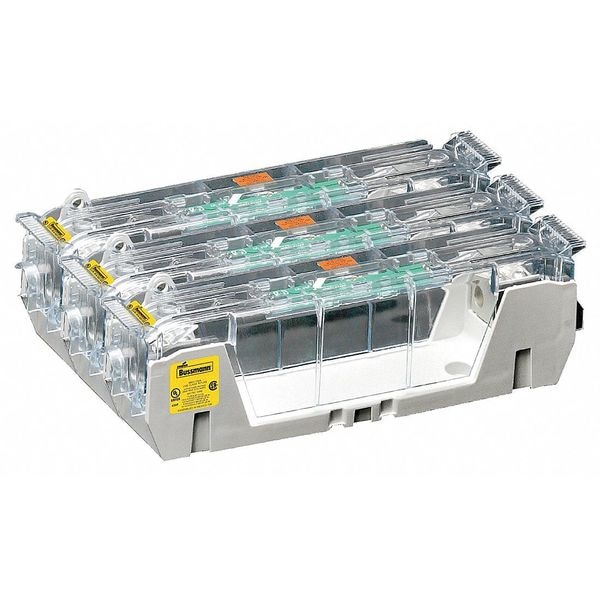 Open Fuse Block, H; K5 UL Class, 600V AC/DC Volt Rating, 3 Poles, Box Lug
