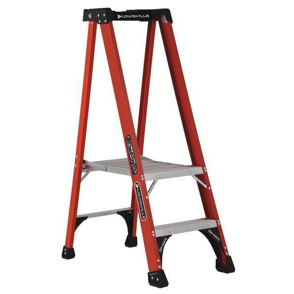 4 ft 9 in Fiberglass Platform Stepladder, 375 lb Capacity