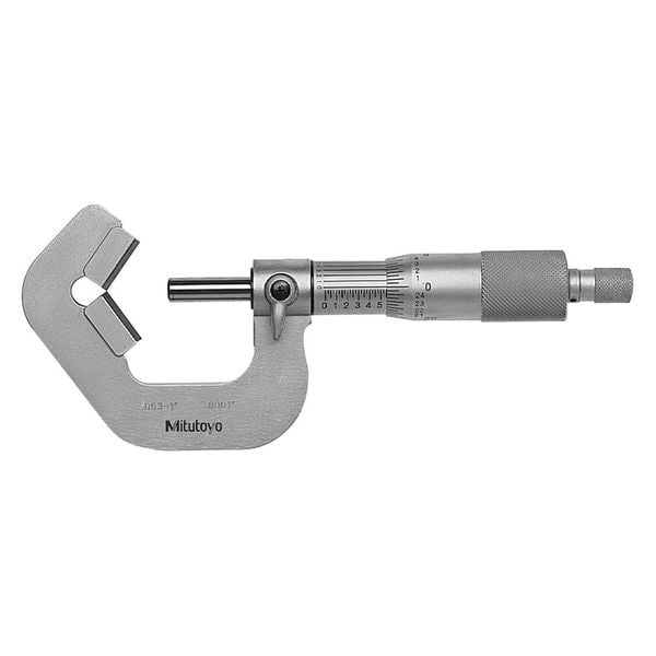 .093 to 1/.0001" V-Anvil Micrometer