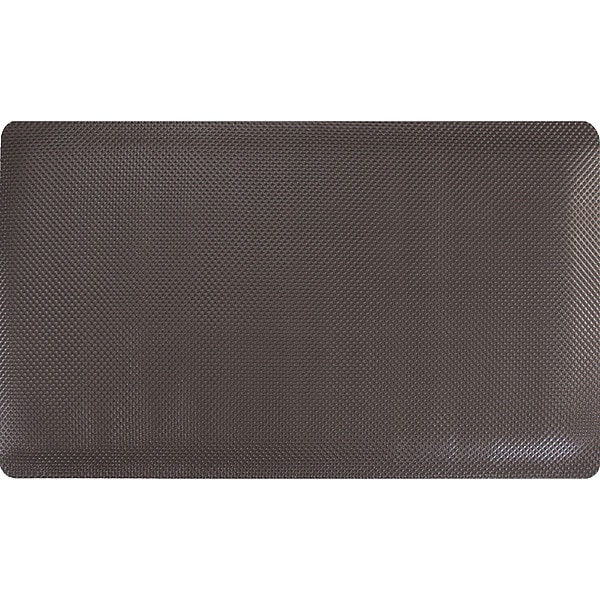 Antifatigue Mat, 3 ft L x 5 ft W, 11/16 in Thickness, Rubberized, Black