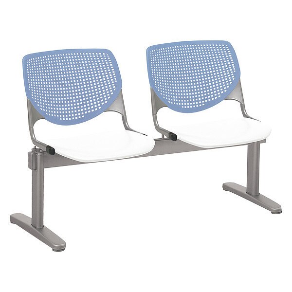 Kool Beam Seat Beam Seating, Blue Back, 47 in W 22 in L 31 in H