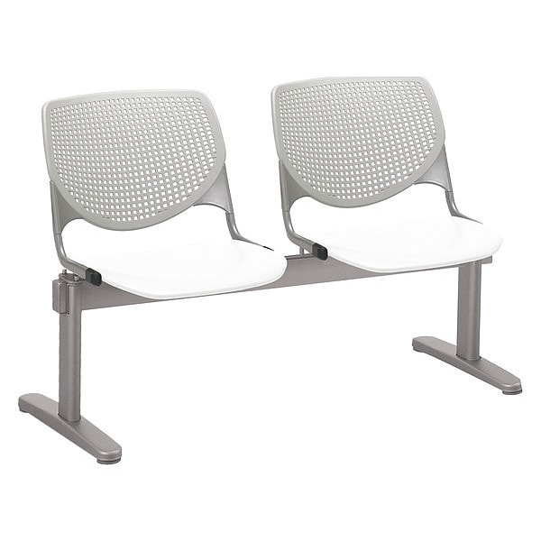 Kool Beam Seat Beam Seating, Gray Back, 47 in W 22 L 31 H, Polypropylene Seat