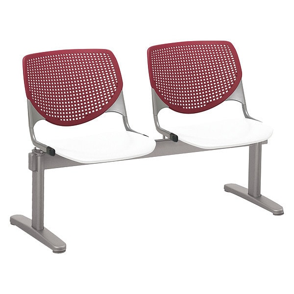 Kool Beam Seat Beam Seating, Tan Back, 47 in W 22 L 31 H, Polypropylene Seat
