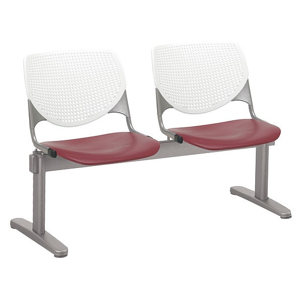 Kool Beam Seat Beam Seating, Tan Back, 47 in W 22 L 31 H, Polypropylene Seat
