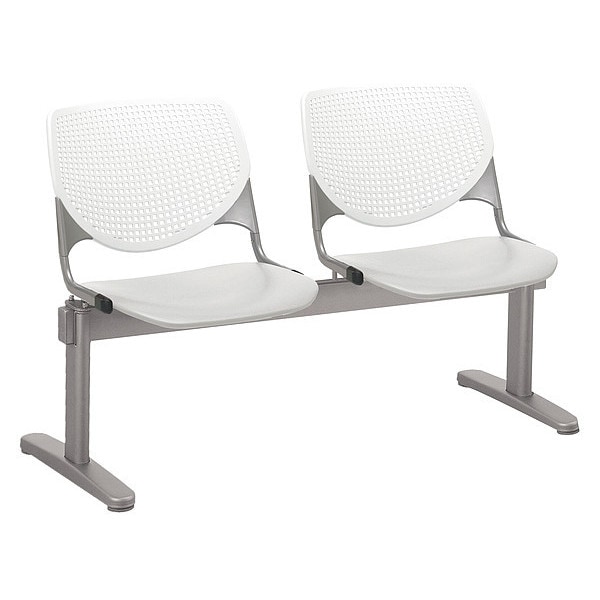 Kool Beam Seat Beam Seating, Gray Back, 47 in W 22 in L 31 in H, Polypropylene Seat