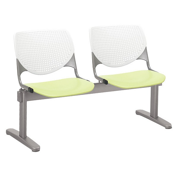 Kool Beam Seat Beam Seating, Tan Back, 47 in W 22 in L 31 in H, Polypropylene Seat