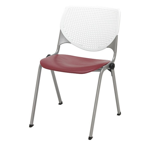 Poly Stack Chair, Burgundy Seat