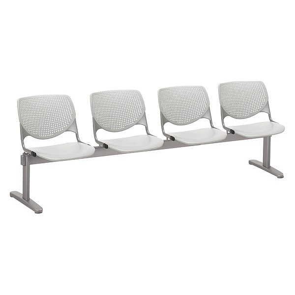 Kool Beam Seat Beam Seating, Gray Back, 95 in W 22" L 31" H, Polypropylene Seat