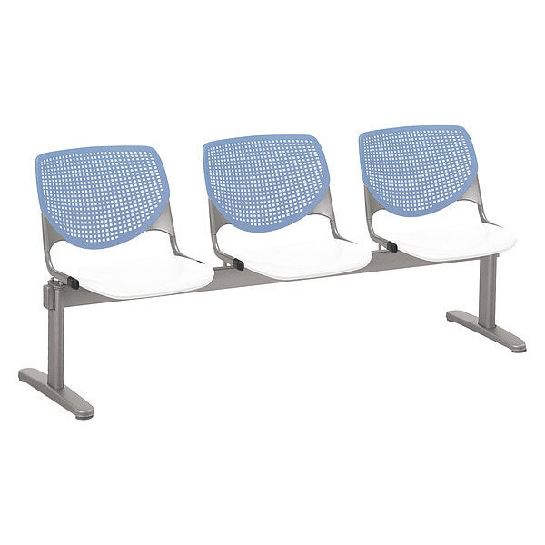 Kool Beam Seat Beam Seating, Tan Back, 71 in W 22" L 31" H
