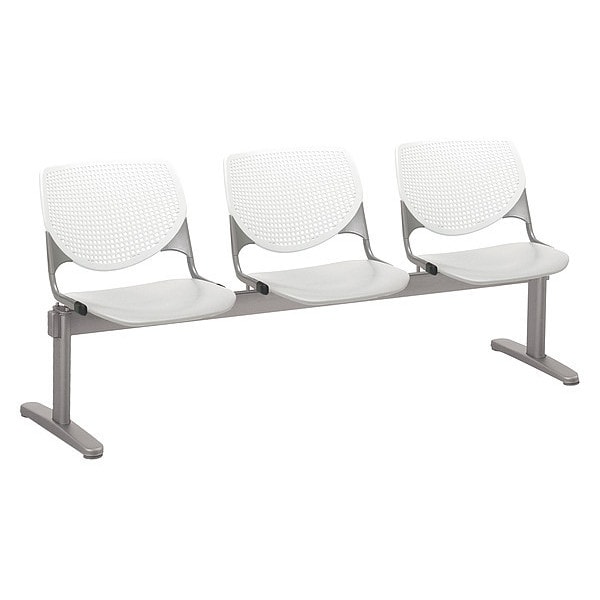 Kool Beam Seat Beam Seating, Gray Back, 71 in W 22" L 31" H, Polypropylene Seat
