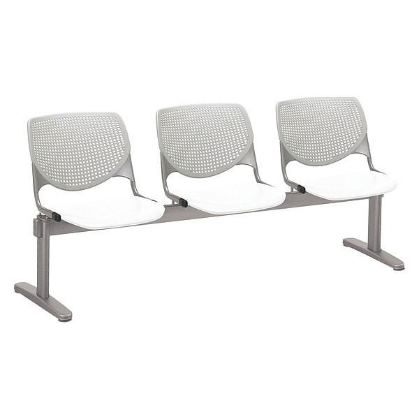 Kool Beam Seat Beam Seating, Gray Back, 71 in W 22" L 31" H, Polypropylene Seat
