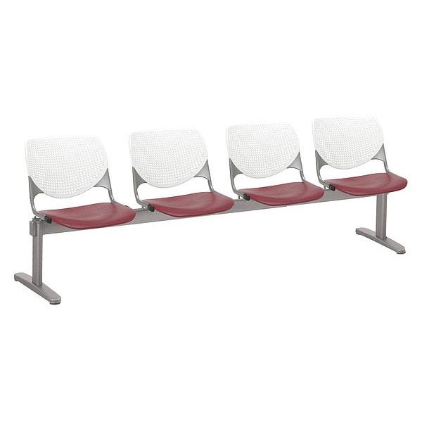 Kool Beam Seat Beam Seating, Tan Back, 95 in W 22" L 31" H, Polypropylene Seat