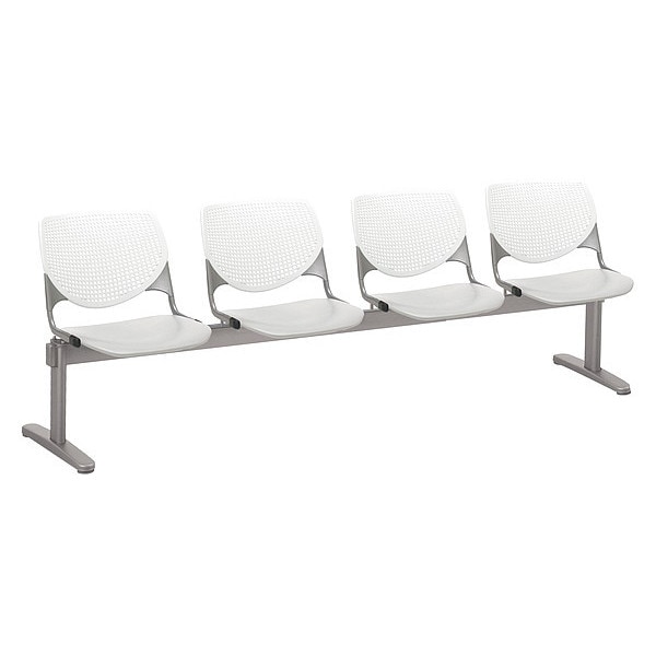 Kool Beam Seat Beam Seating, Gray Back, 95 in W 22" L 31" H, Polypropylene Seat