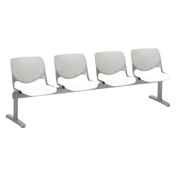 Kool Beam Seat Beam Seating, Gray Back, 95 in W 22" L 31" H, Polypropylene Seat