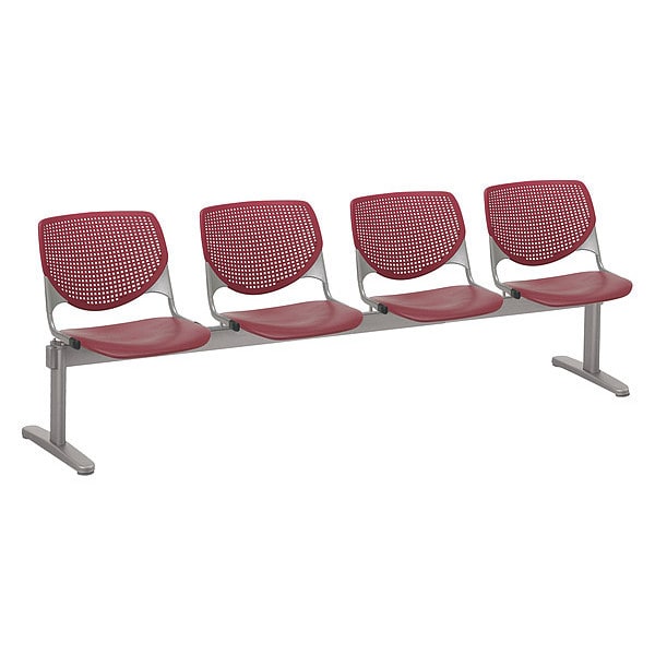 Kool Beam Seat Beam Seating, 95 in W 22" L 31" H, Polypropylene Seat