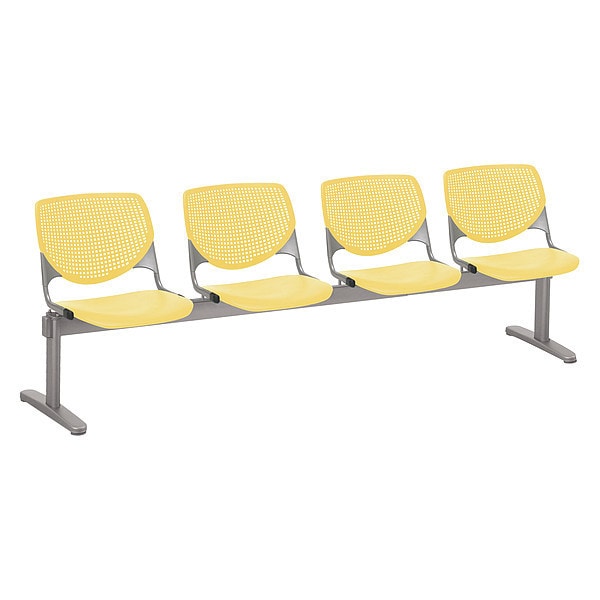 Kool Beam Seat Beam Seating, Tan Back, 95 in W 22" L 31" H, Polypropylene Seat